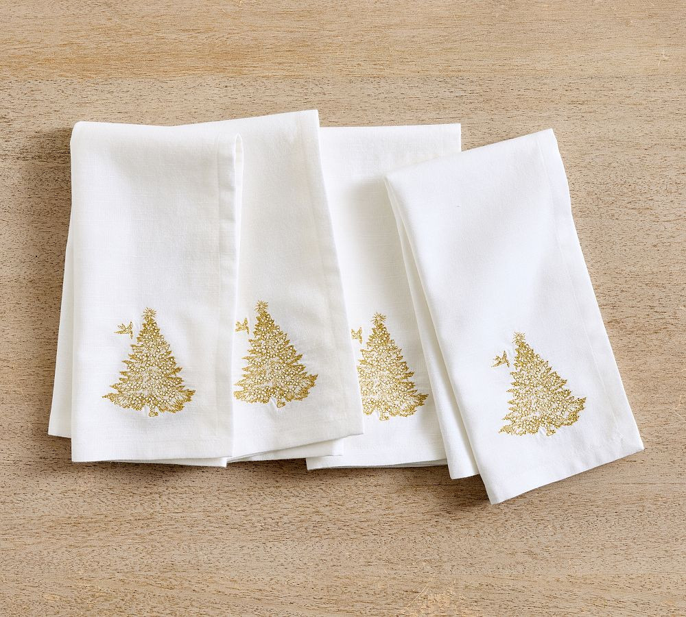 Gold Toile Tree Napkins - Set of 4 | Pottery Barn (US)