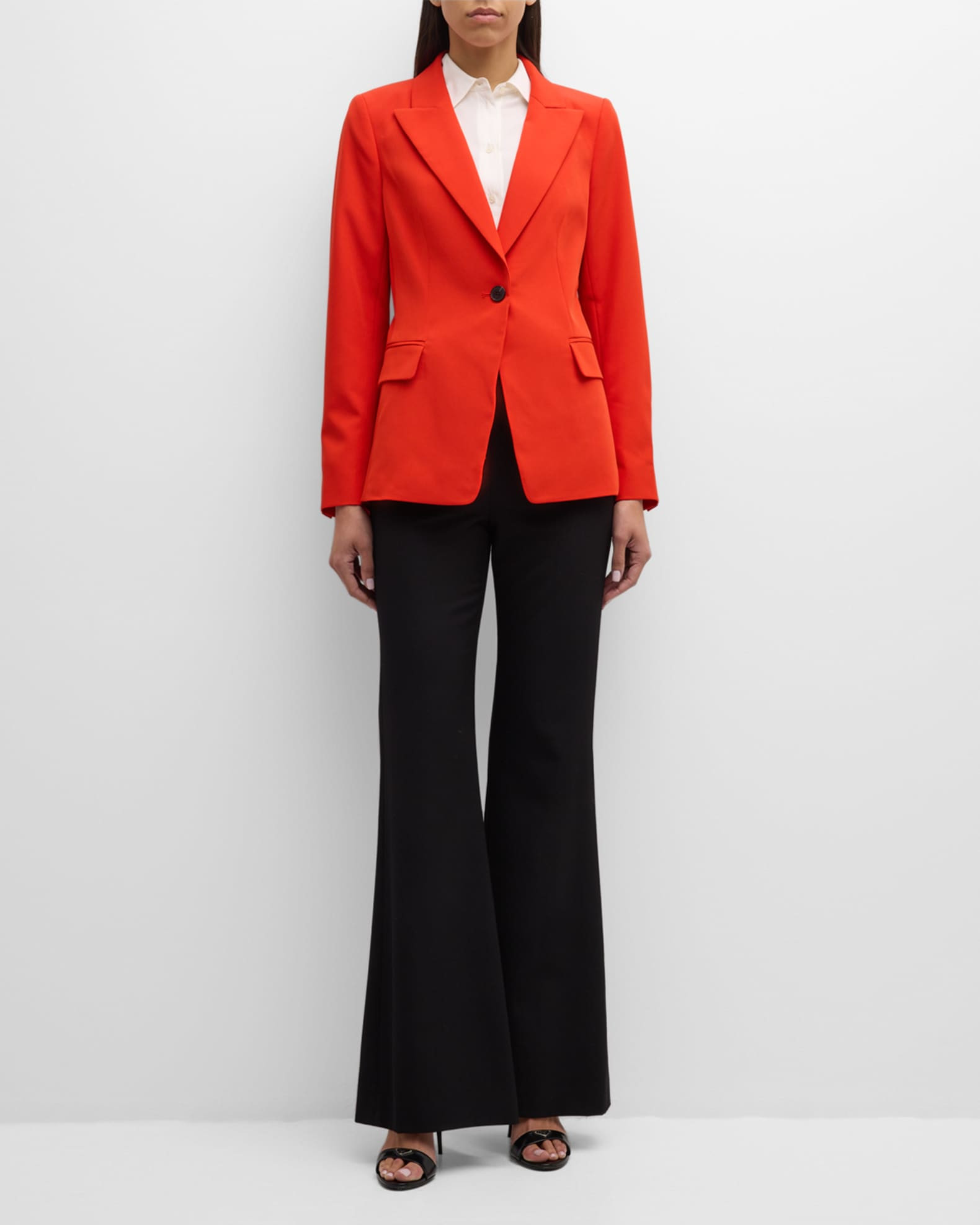 Jordi Single-Button Twill Jacket | Neiman Marcus