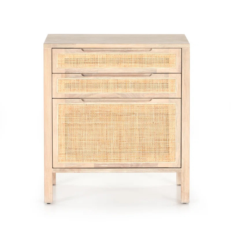 Nephie 28'' Wide 3 -Drawer Solid Wood File Cabinet | Wayfair North America