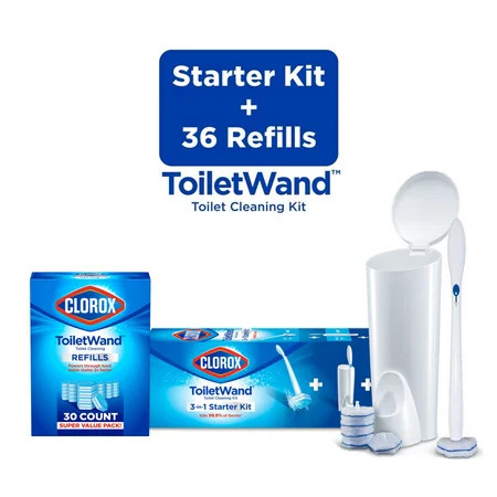 Clorox Toilet Wand Disposable Toilet Bowl Brush and Clorox Toilet Wand Toilet Cleaning Refills Bundle | Walmart (US)