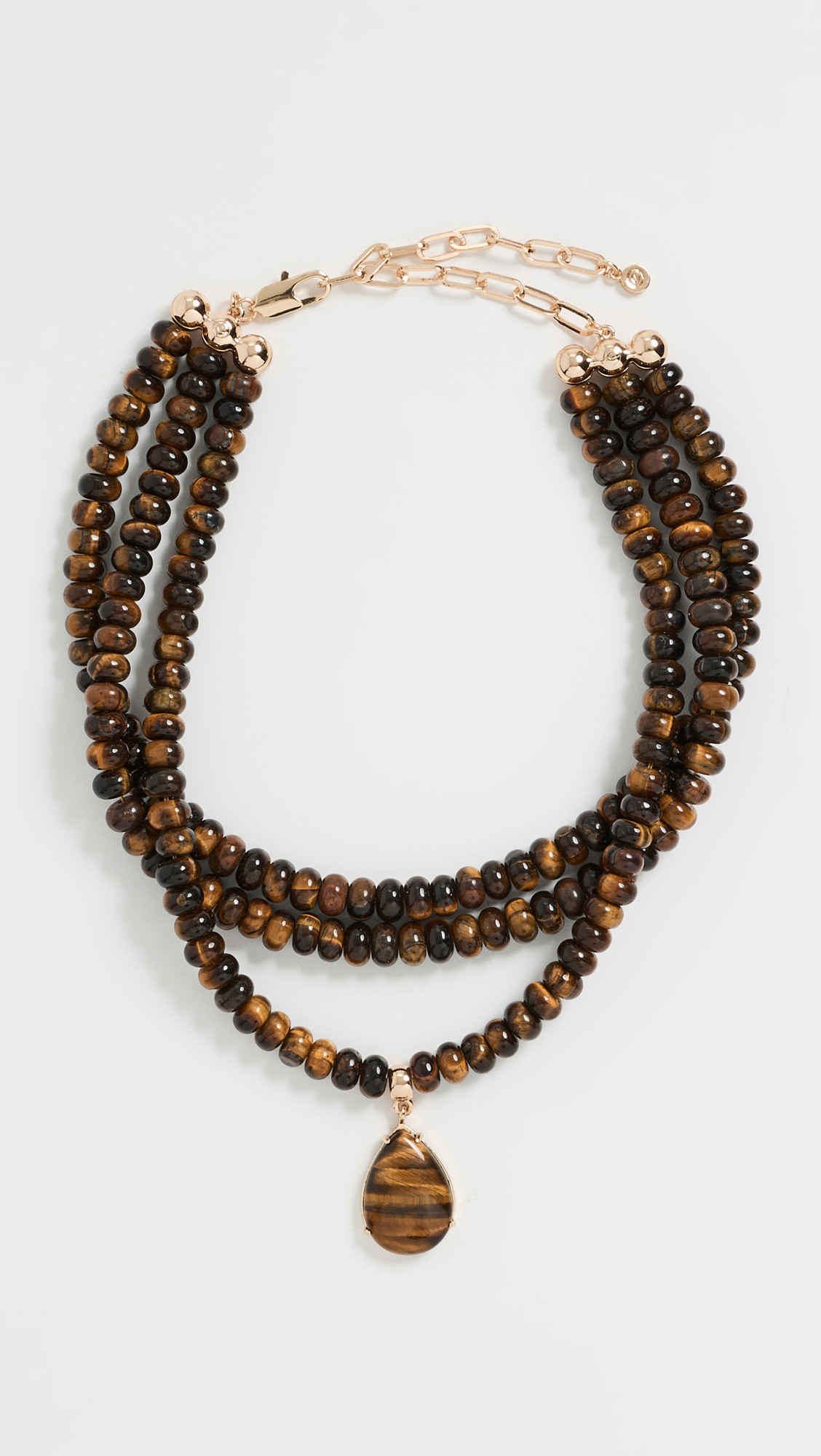 Ettika Marina Layers Tiger's Eye Necklace Tigers Eye One Size | Shopbop
