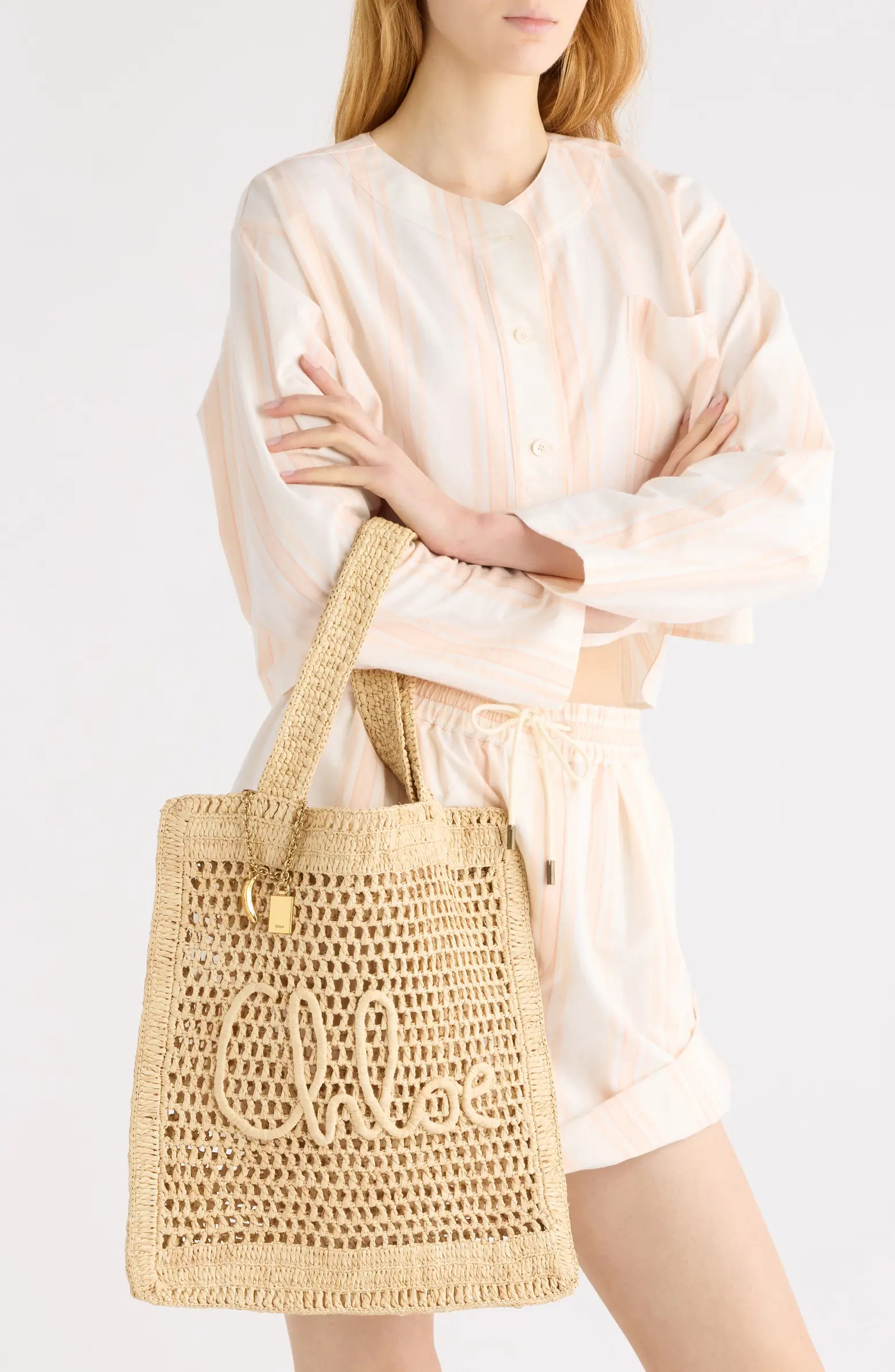 Summer Banana Crochet Raffia Tote Bag | Nordstrom