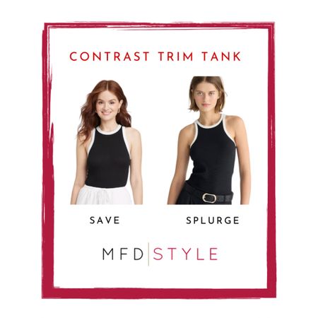 Another amazing spring trend: contrast trims! Love this save vs. splurge option🖤