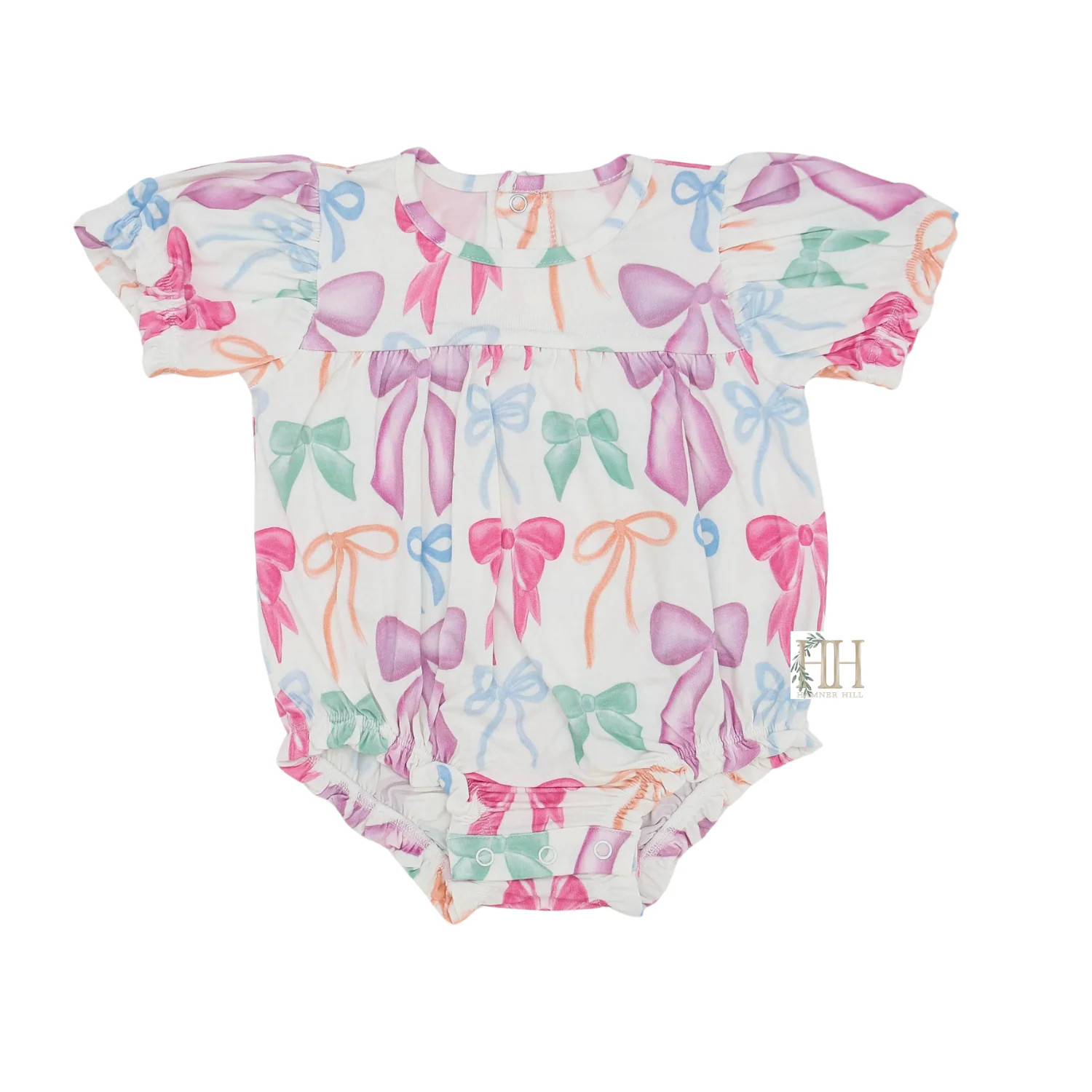 Put a Bow On It Girls Bamboo Bubble | Hamner Hill