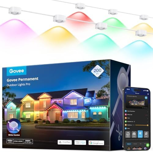Govee Permanent Outdoor Lights Pro, 200ft with 120 RGBIC LED Lights for Daily and Accent Lighting... | Amazon (US)