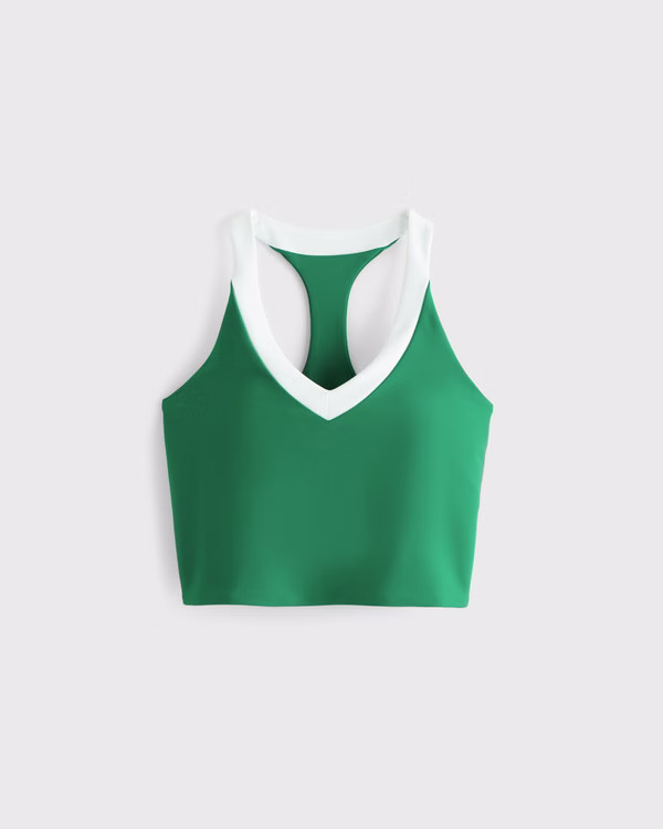 YPB sculptLUX Racerback V-Neck Tank | Abercrombie & Fitch (US)