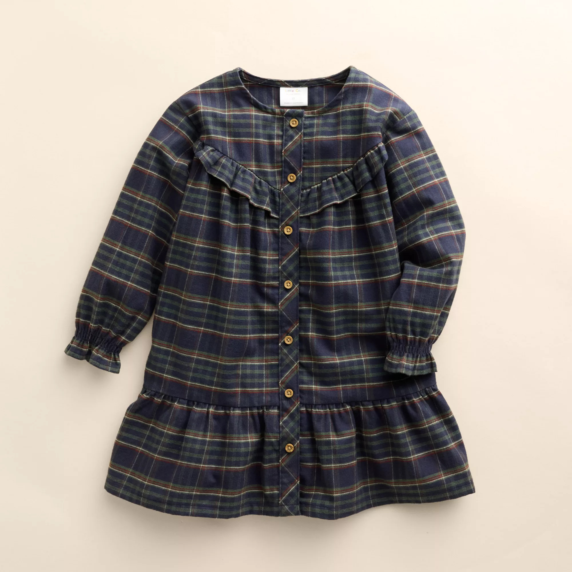 Girls 4-12 Little Co. by Lauren Conrad Organic Button-Down Ruffle Dress | Kohl's