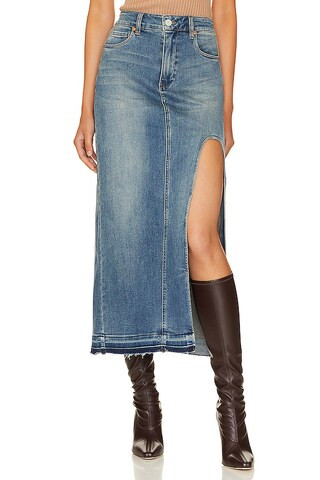BLANKNYC Midi Skirt With Slit in Shape Up from Revolve.com | Revolve Clothing (Global)
