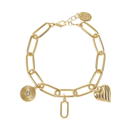 Time and Tru Goldtone Initial Charm Bracelet Initial O | Walmart (US)