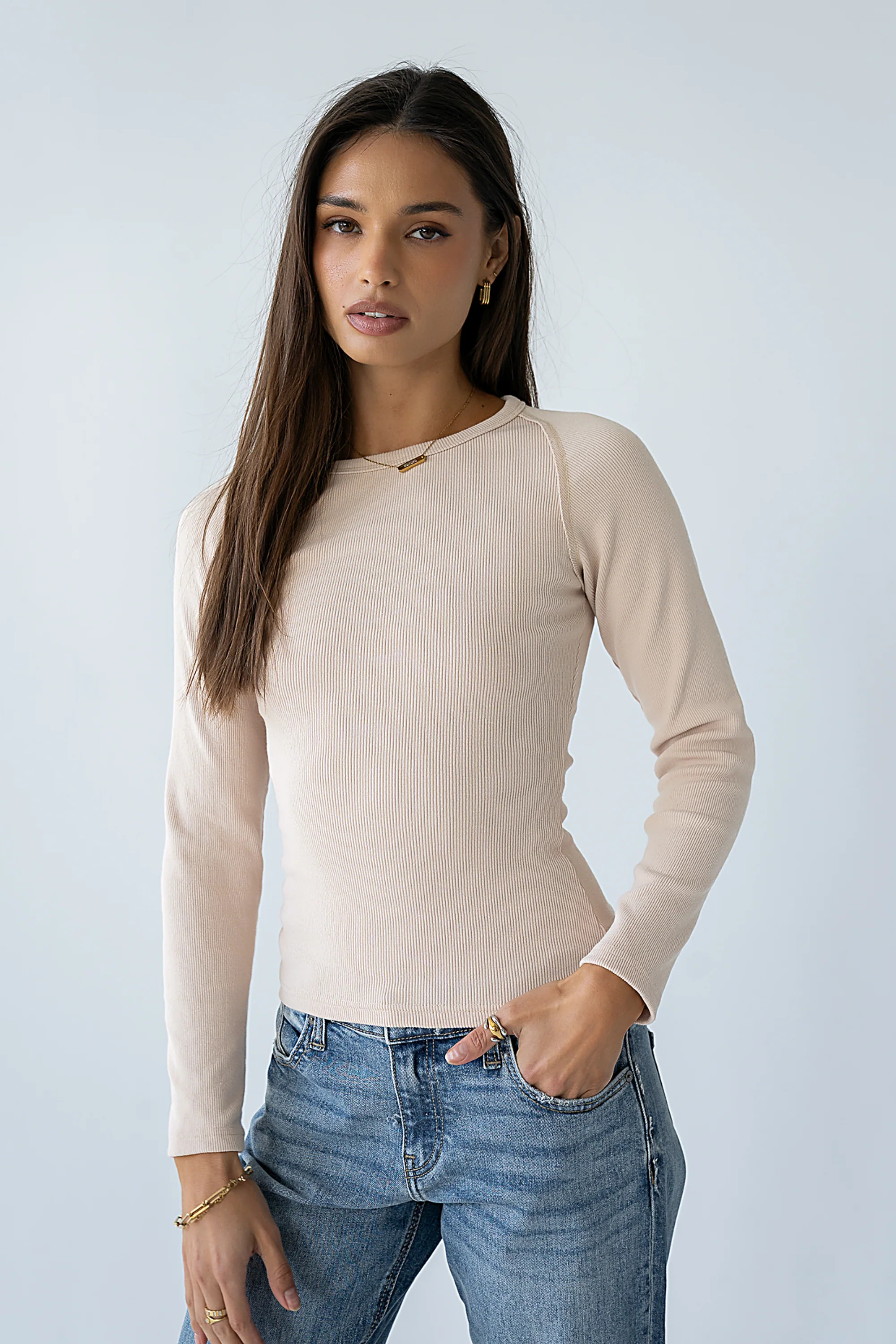Cameron Top in Beige | Böhme US
