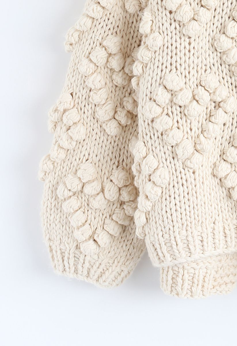 Knit Your Love Cardigan in Ivory | Chicwish