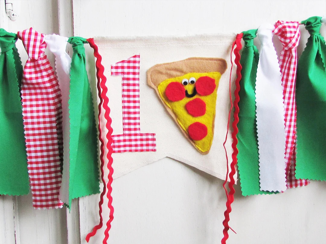 Pizza Birthday High Chair Banner Highchair Decoration Italian - Etsy | Etsy (US)