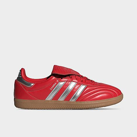 adidas Women's Originals Samba Long Tongue Casual Shoes in Better Scarlet/Silver Metallic/Gum Size: 7.5 | JD Sports (US)