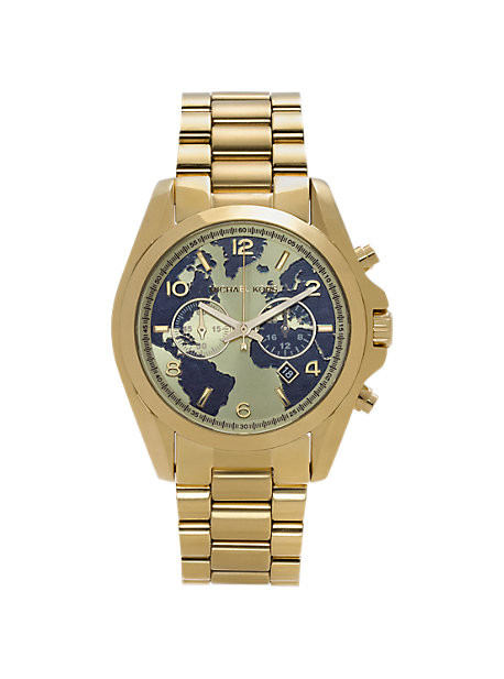 Michael Kors Watch Hunger Stop Oversized Bradshaw 100 Gold-Tone Watch, Boy's, Gold(Gold) | Michael Kors US & CA