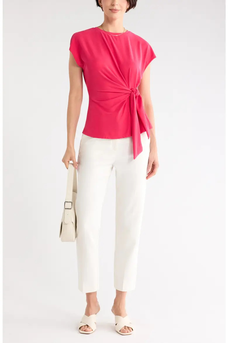 Short Sleeve Tie Detail Top (Women) | Nordstromrack | Nordstrom Rack