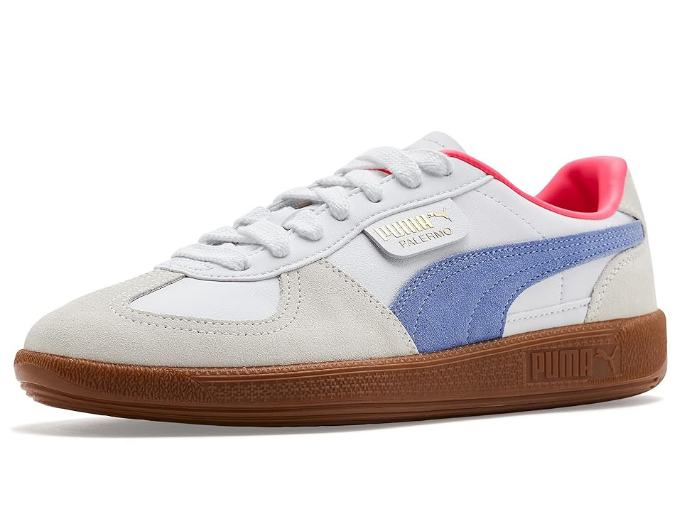 PUMA Palermo Sneakers Women's Shoes Puma White/Intense Lavender/Gum : 11 B - Medium, Leather/Suede | Zappos