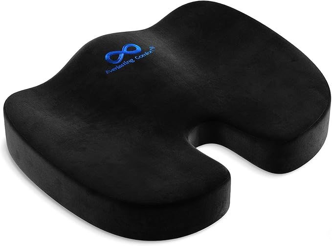 Everlasting Comfort Memory Foam Seat Cushion for Back, Coccyx, & Tailbone Pain Relief - Work, Des... | Amazon (US)