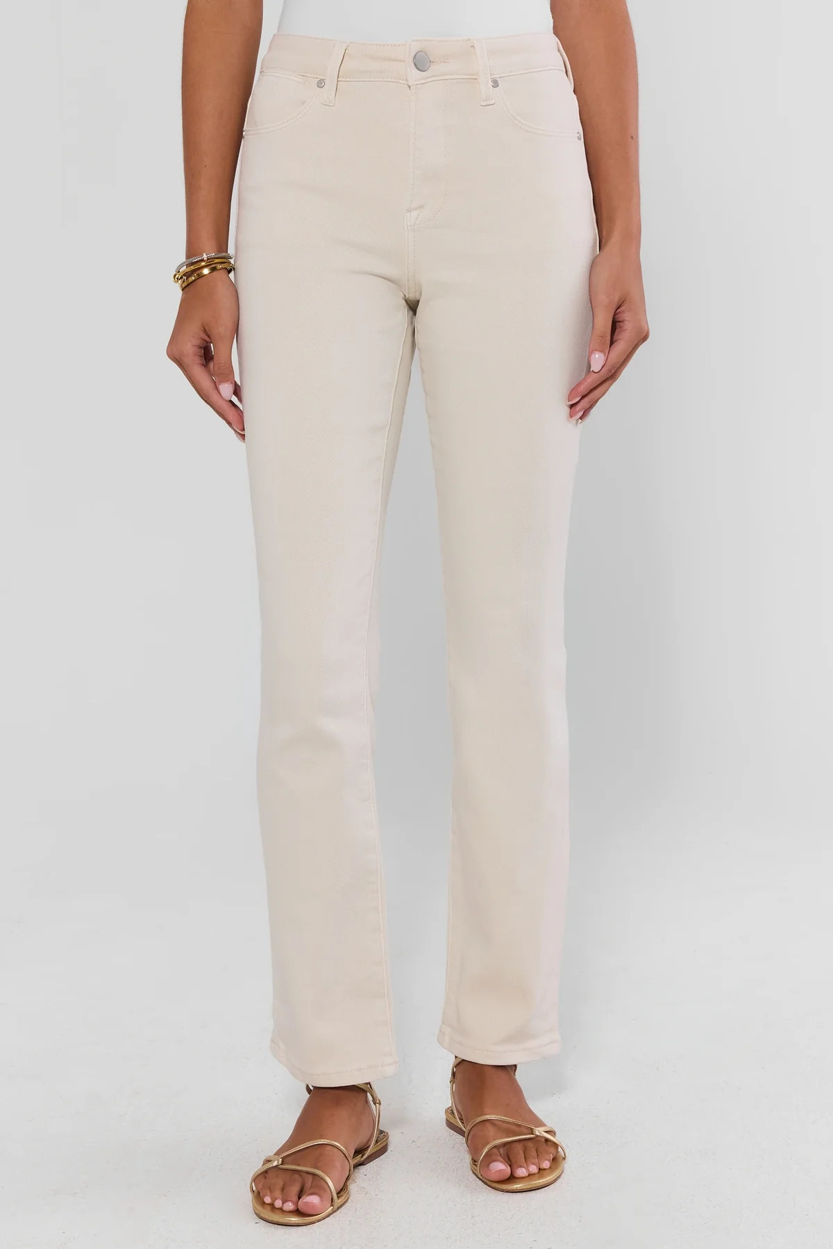 Becca Ecru Straight Leg Jeans | Avara