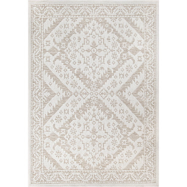 My Texas House Western Tide Reversible Indoor/ Outdoor Area Rug, Natural Driftwood, 5' x 7' | Walmart (US)