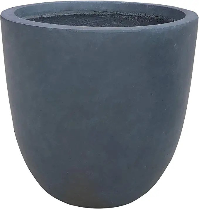 Kante RC0050C-C60121 Lightweight Concrete Modern Seamless Outdoor Round Planter, 18" W, Charcoal | Amazon (US)