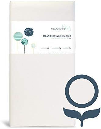 Amazon.com: Naturepedic Organic Lightweight Classic Crib Mattress, 2-Stage Natural Mattress for B... | Amazon (US)