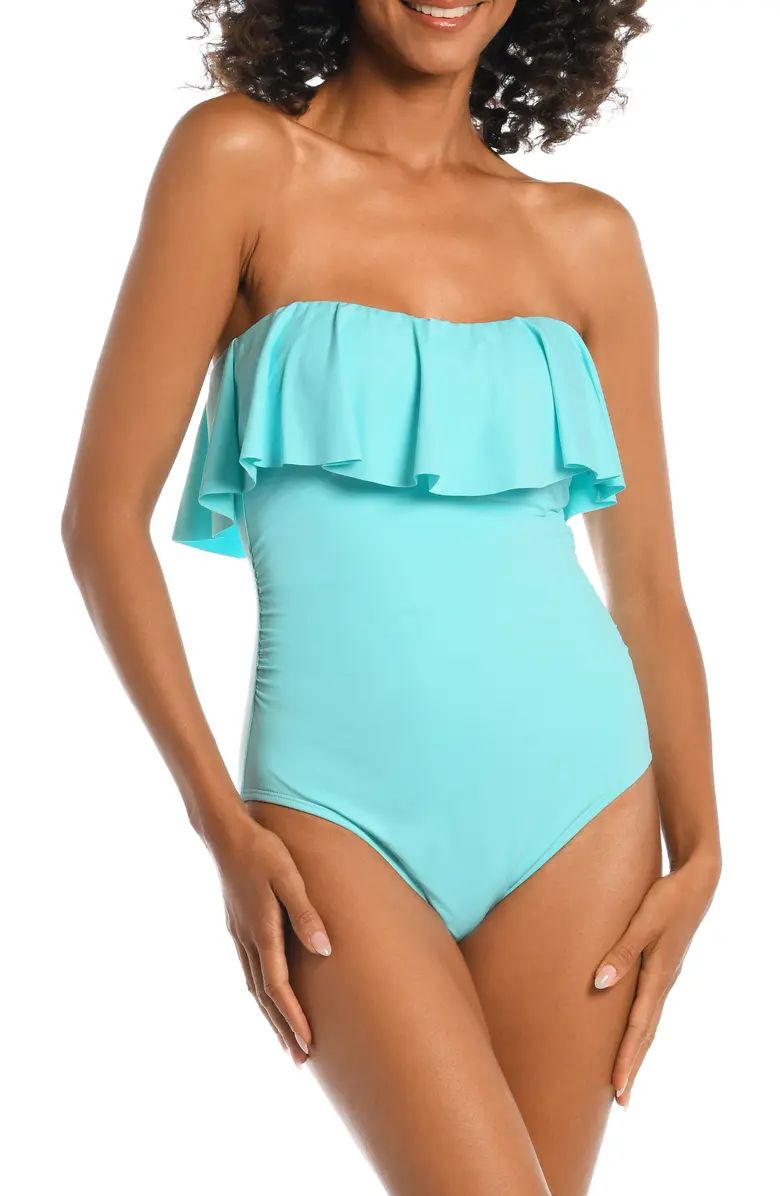 Ruffle Bandeau One-Piece Swimsuit | Nordstrom