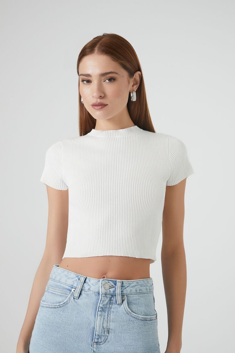 Fitted Sweater-Knit Crop Top | Forever 21 (US)