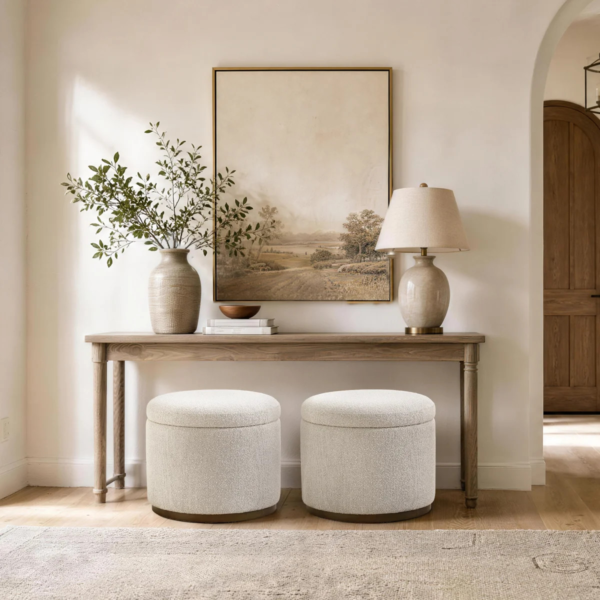 19.9"Round Upholstered Ottoman with Storage | Wayfair North America