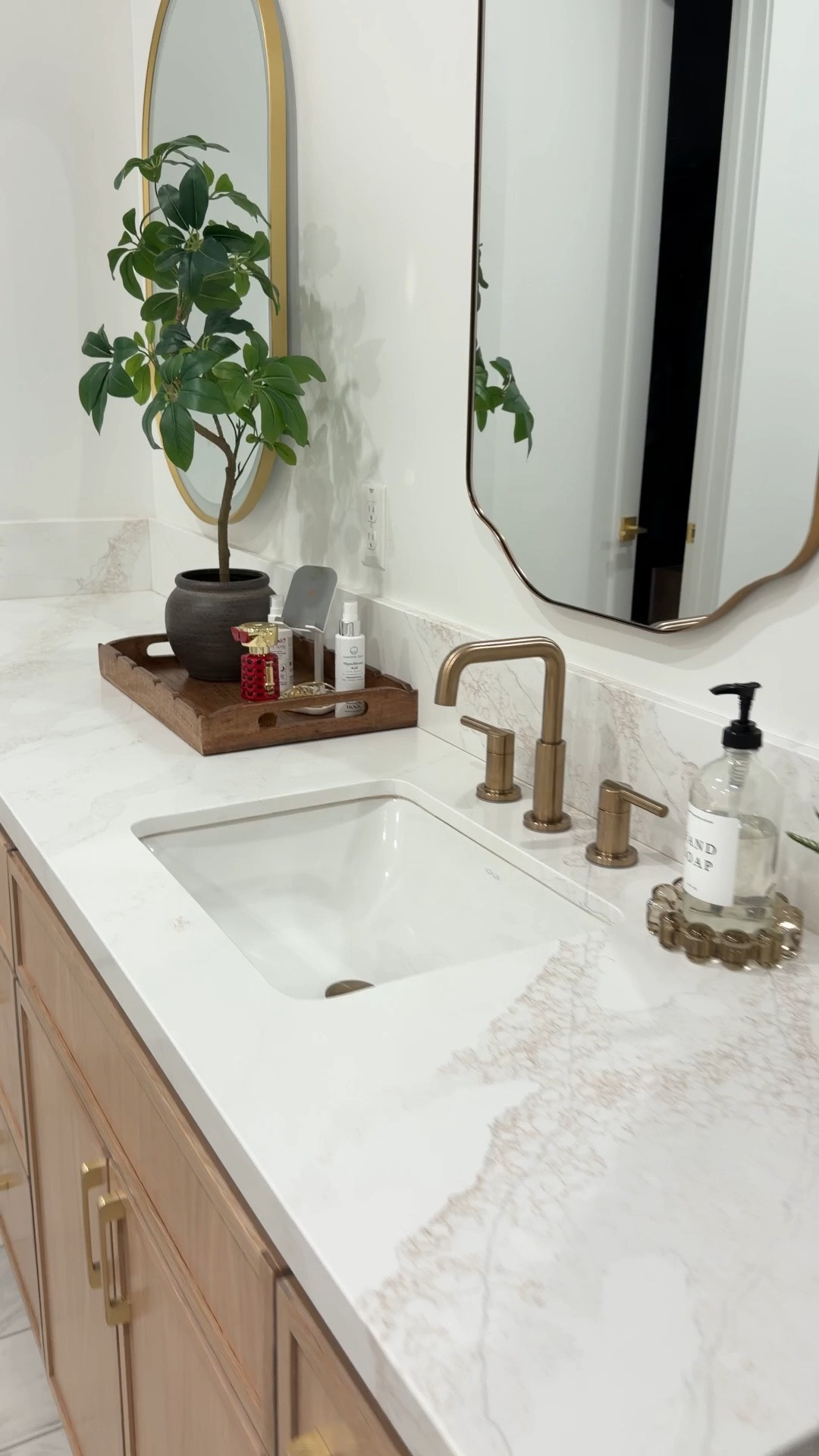 I added this tray to my bathroom and it made everything feel a little more purposeful