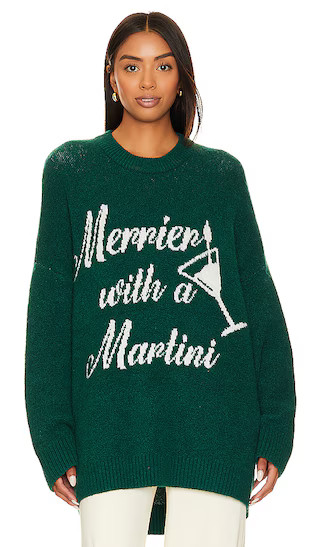 Show Me Your Mumu Classic Crewneck Sweater in Green. - size M | Revolve Clothing (Global)