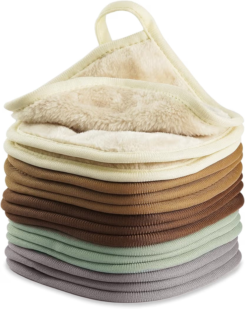 Makeup Remover Cloth, 15-Pack Soft Microfiber Face Towels for Washing Face, 5" x 5" Eye Makeup Re... | Amazon (US)