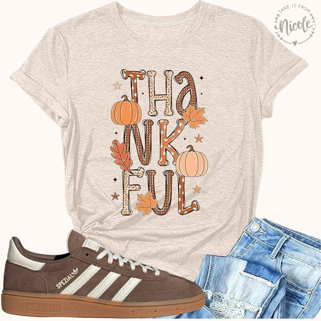 Super cute Thanksgiving tee outfit idea!

thanksgiving outfit idea / thanksgiving tshirt / thanksgiving outfits / amazon outfits / amazon fashion / casual thanksgiving outfit  

 #LTKCyberWeek #LTKGiftGuide #LTKHoliday