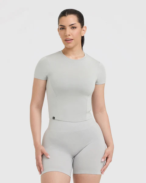 Mellow Soft Mid Short Sleeve T-Shirt 
 Light Grey | Oner Active (UK / US)