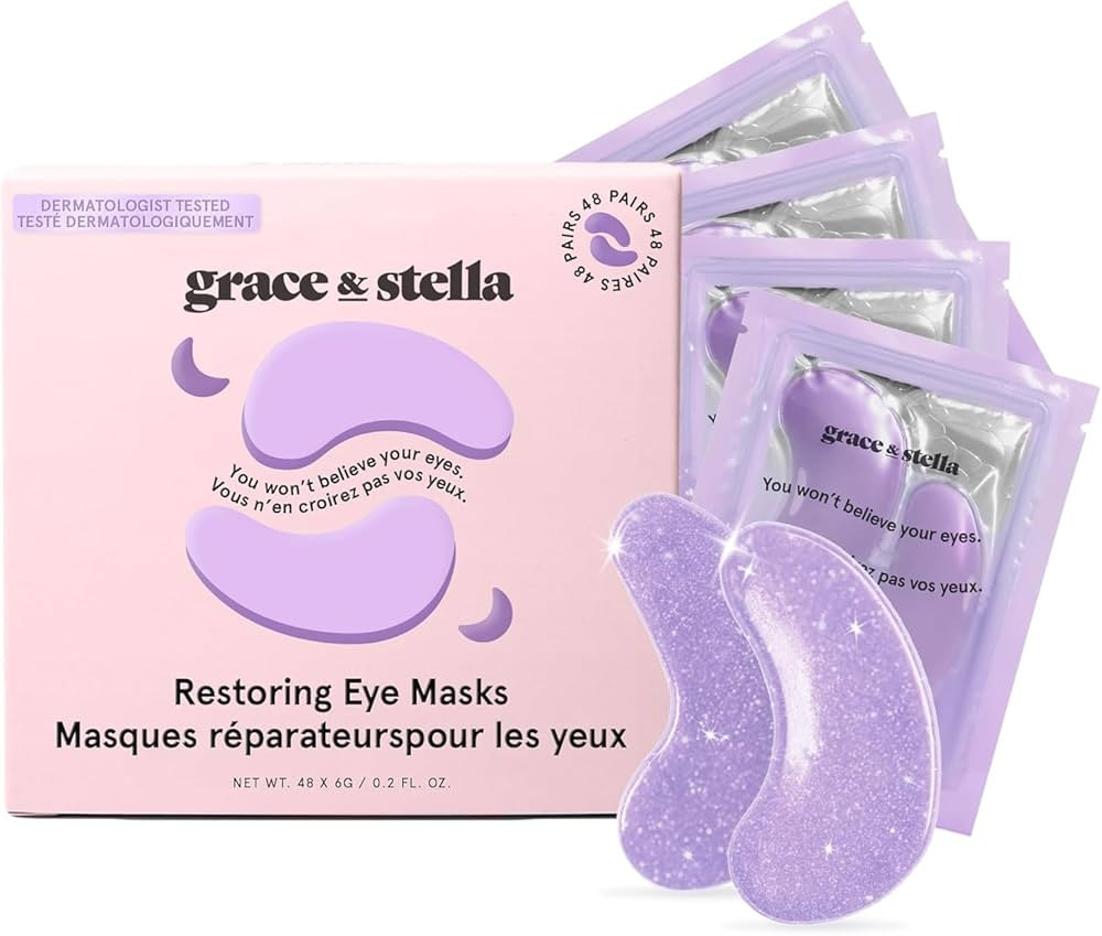 grace and stella Eye Patches (Purple, 48 Pairs) - Retinol Under Eye Patches - Under Eye Mask for ... | Amazon (CA)