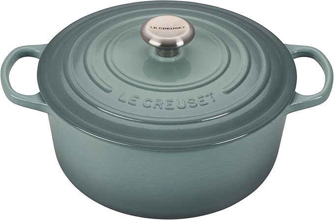 Le Creuset Enameled Cast Iron Signature Round Dutch Oven with Lid, 5.5 Quart, Sea Salt | Amazon (US)