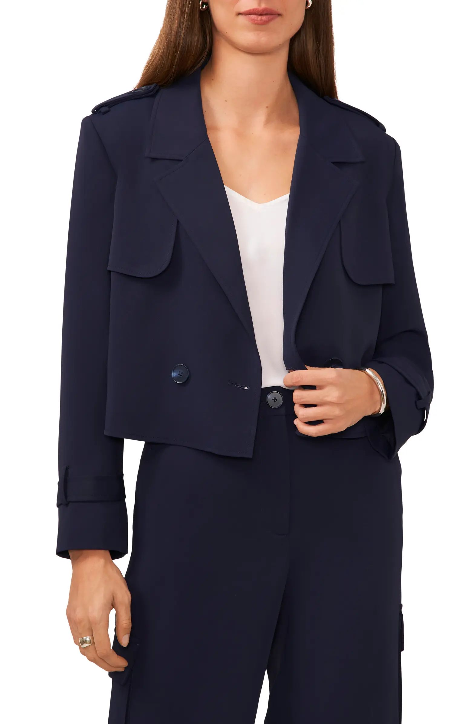 Halogen® Crop Trench Jacket | Nordstrom | Nordstrom