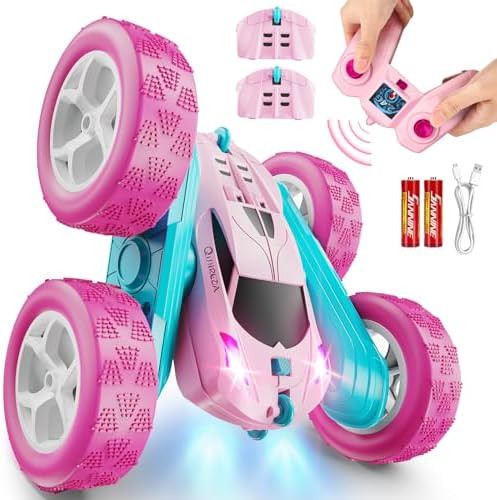 RC Cars, Pink Remote Control Car for Girls, 2.4 GHZ Double Sided RC Stunt Car 360° Rotating Remo... | Amazon (US)
