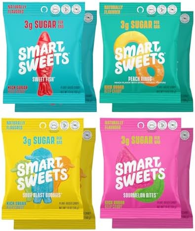 SmartSweets Variety Pack, 1.8oz (Pack of 8), Candy With Low Sugar & Calorie, Healthy Snacks For K... | Amazon (US)