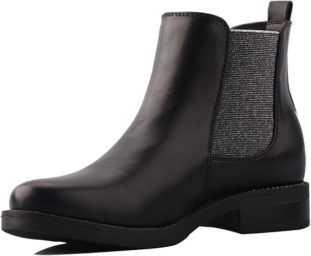 Women's Waterproof Rain Boots Classic mid Calf Chelsea Booties Low Heel Ankle Elastic Shoes | Amazon (US)