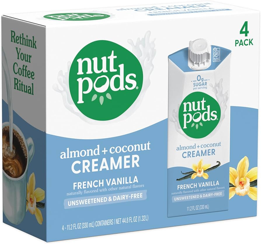 nutpods French Vanilla Creamer - Unsweetened Non Dairy Made from Almonds and Coconuts - Keto Crea... | Amazon (US)