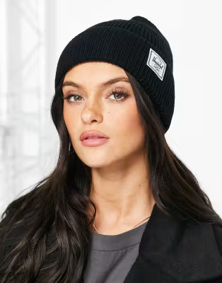 Herschel Supply Co. Polson ribbed fisherman beanie in black | ASOS (Global)