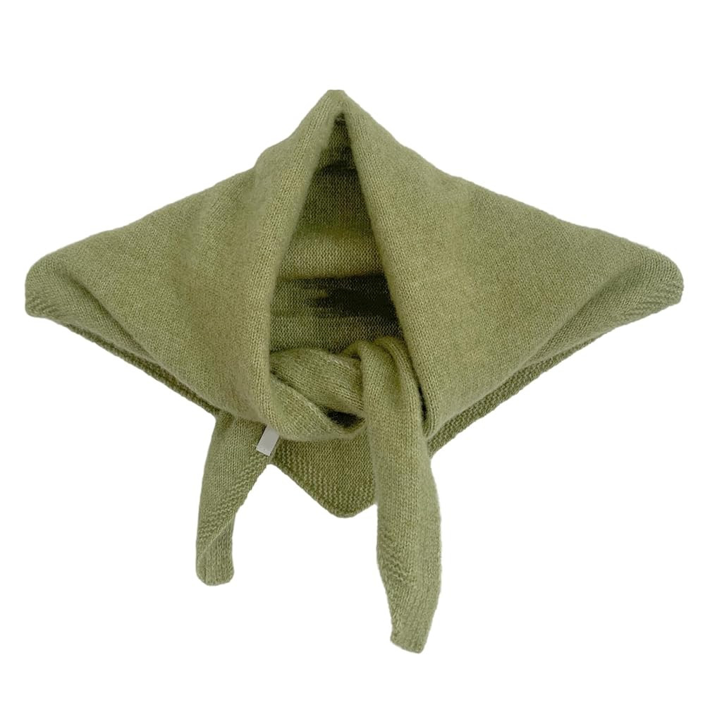 Triangle Scarf for Women Knitted Wool Headscarf Cashmere Feel Y2K Downtown Girl Aesthetic Streetw... | Amazon (US)