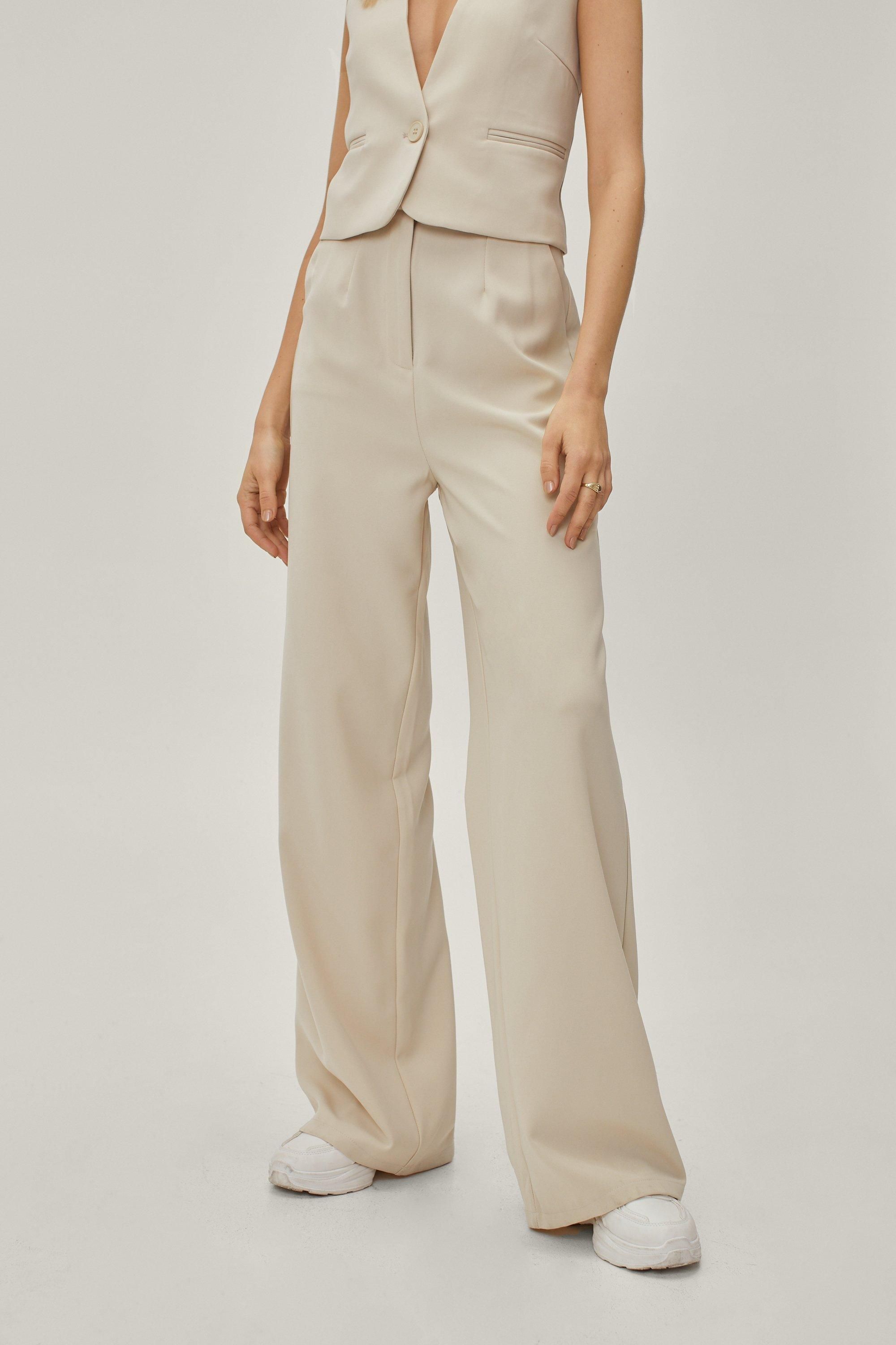 High Waisted Wide Leg Tailored Pants | Nasty Gal (US)