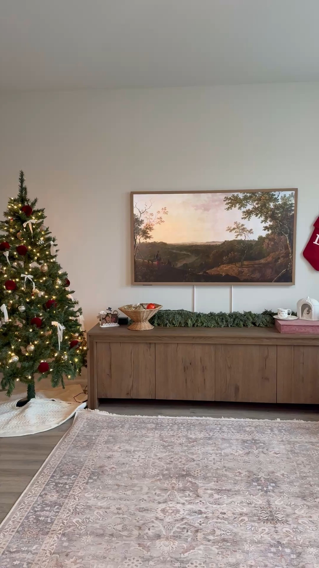 This frame tv makes our space look so much more chic! I love the Hisense tv so much and it’s not as pricey as other frame tvs. Also linked our new dresser which hides the kids toys so well 😊 

#LTKHoliday #LTKCyberWeek #LTKHome