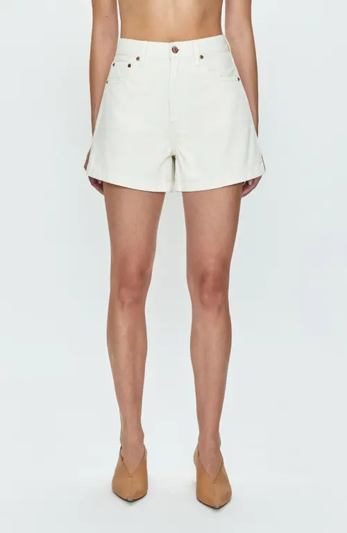 Pistola Saige High Waist Shorts in Eggshell at Nordstrom, Size 31 | Nordstrom