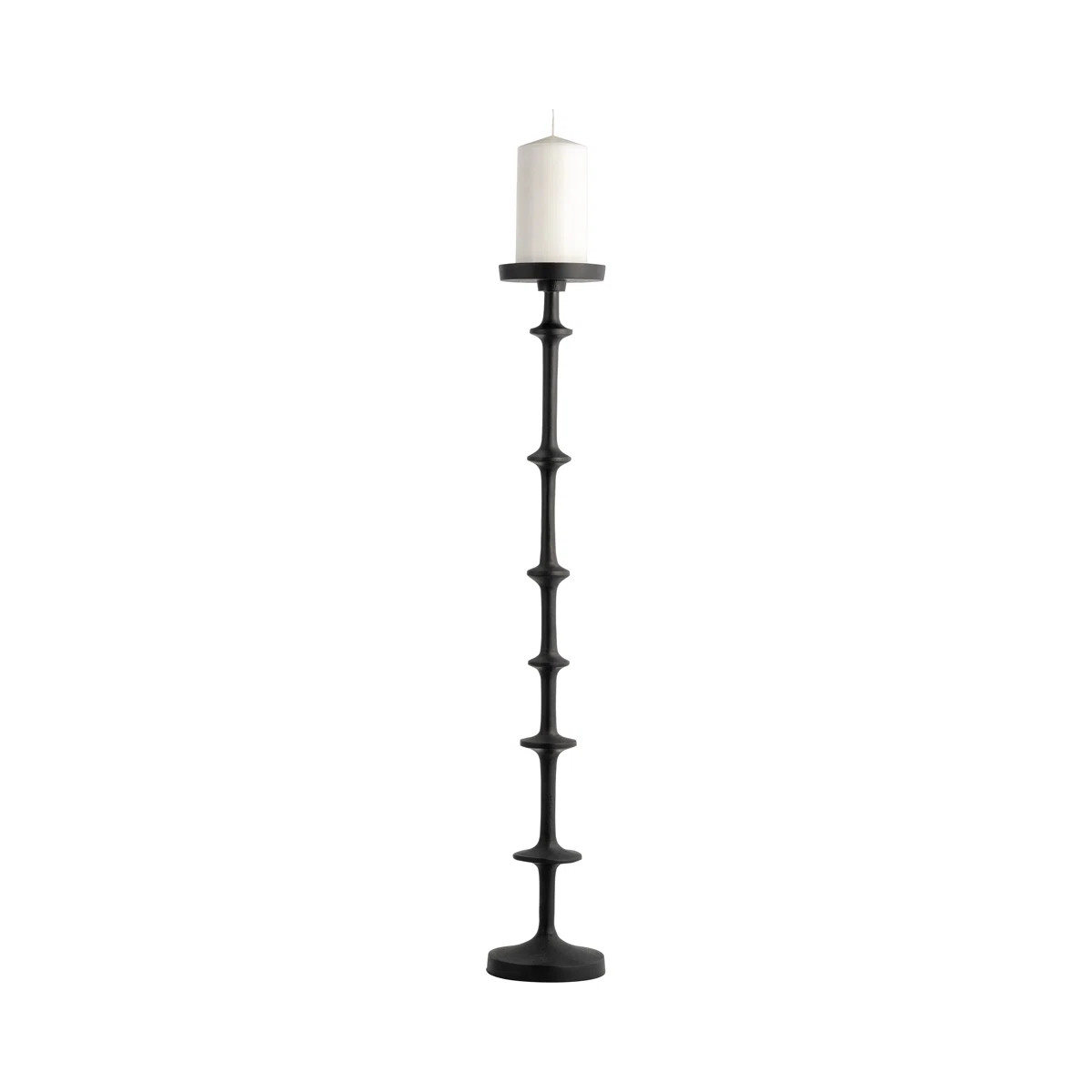 Adel Modern Metal Wood Aluminum Candle Holder for Pillar or Taper Candles Decorative Single Candl... | Wayfair North America
