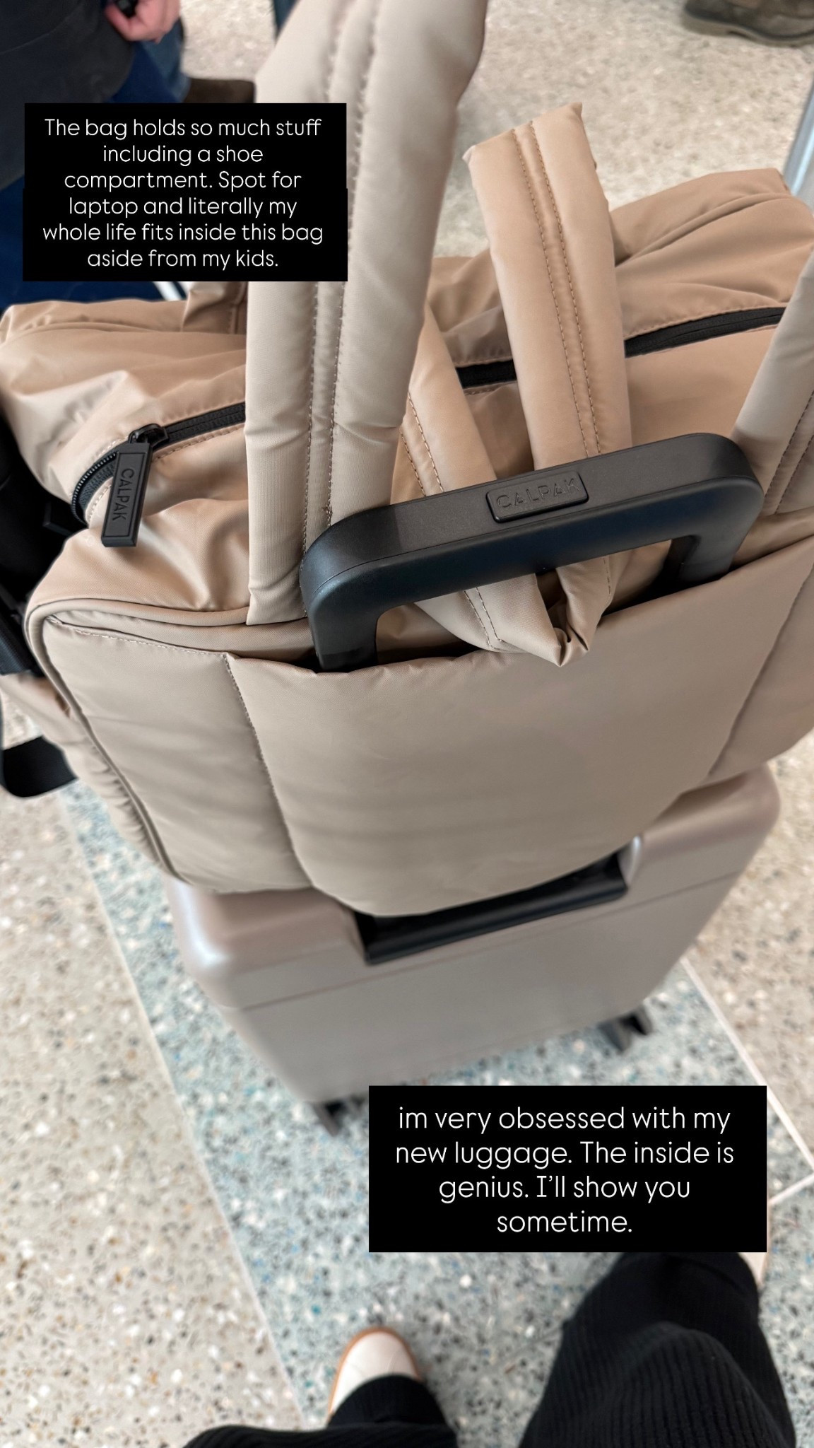 This is the luggage you want. It’s so pretty but on top of that everything from Calpak is SO functional. It’s wild how organized and how much sense all the pockets and compartments make.  This is the small duffel and the small checked bag. It fits SO much! @CALPAK 

#LTKTravel #LTKgrwm #LTKdayinmylife