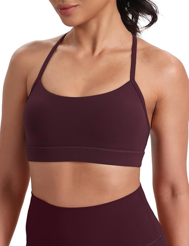 HeyNuts to Freest Womens Y Back Sports Bra, Spaghetti Strap Racerback Low Impact Workout Yoga Top... | Amazon (US)