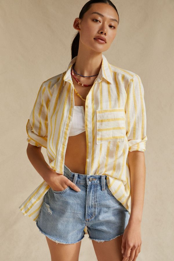 Striped High-Low Buttondown | Nuuly