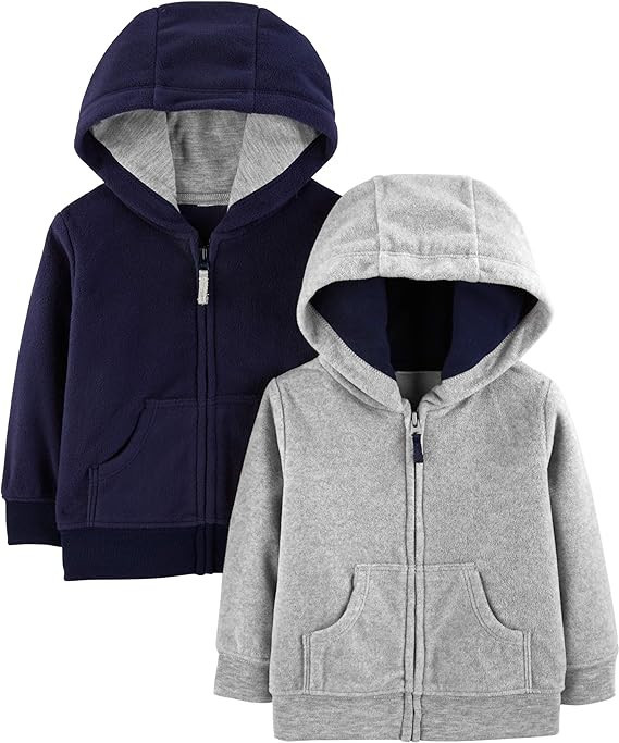 Simple Joys by Carter's Toddlers and Baby Boys' Fleece Full-Zip Hoodies, Pack of 2 | Amazon (US)